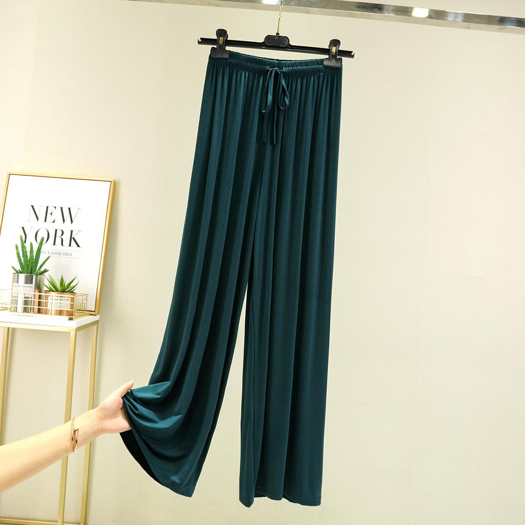 Однотонные брюки с высокой талией, весна-лето-осень, прямые, со шнуровкой, тонкие, для отдыха, с эластичной талией, свободные, повседневные, свободные брюки, повседневные, для занятий йогой и дома