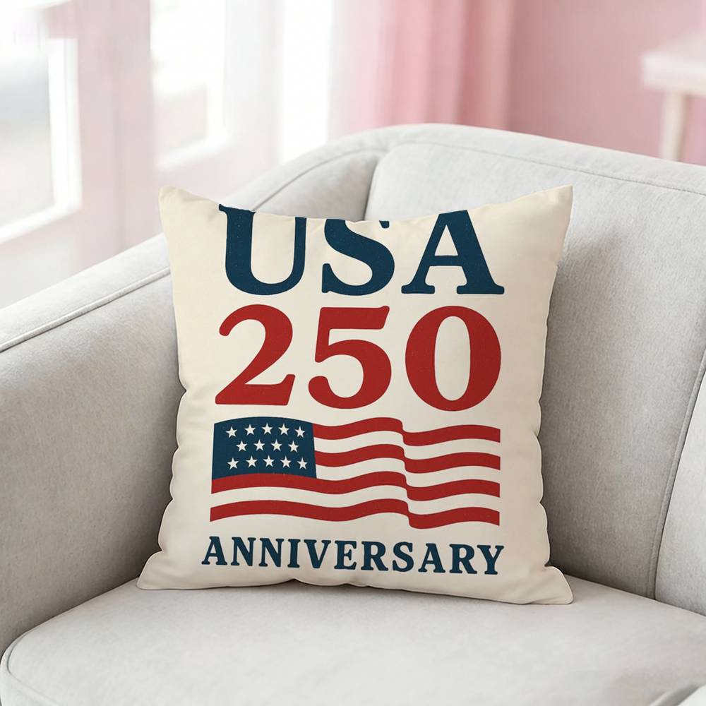 250 Years Of Freedom United For 250 Usa Pillow Case Pattern Printed Pillowcase For Living Room Sofa Cushion Cover