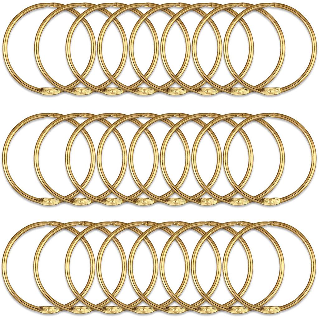 Упаковка 24 шт. Кольца для штор O-образной формы Декоративные металлические кольца для штор для душа Не ржавеющие Петли для банной драпировки Гладкие крючки для штор для ванной комнаты