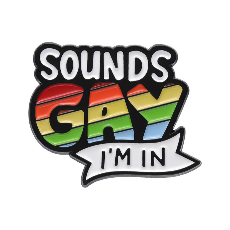 Радужные эмалевые значки ЛГБТ Звучит гей Я влюблен Броши Pride Металлические Значок на рюкзак Украшения Подарки Для гомосексуалов Лесбиянок