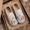 Spring Fashion Ethnic Style Women's Shoes Dandelion Embroidered Linen Shoes Tendon Bottom Hand-stitched Casual Cloth Shoes