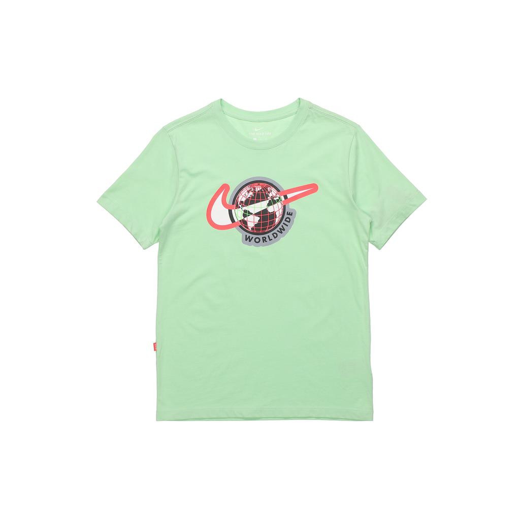Nike Футболки мужские Зеленые С круглым вырезом Умеренный прямой крой CW0387-318