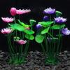 for Fish Tank Decor Beautiful Plasitc Water Grass Artificial Lotus Lotus Ornaments Aquatic Flower