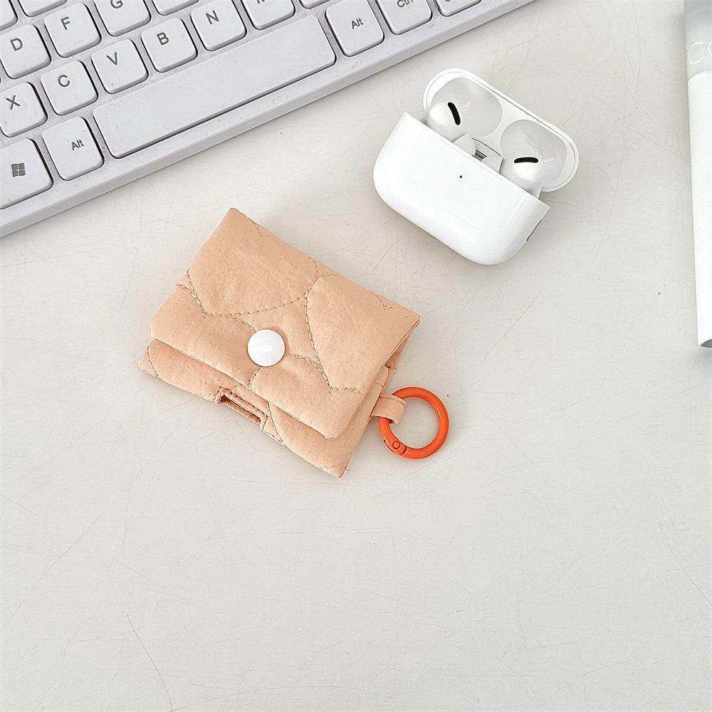 Lightweight Earphone Bag with Buckle Mini Earphone Pouch Cute Coin Purse for AirPods
