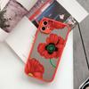 Чехол для телефона 'Цветок мака', черно-красный, для iPhone 15 14 13 12 11 Pro Max Mini 15 14 7 8 Plus SE2 X XR XS, Cover Funda