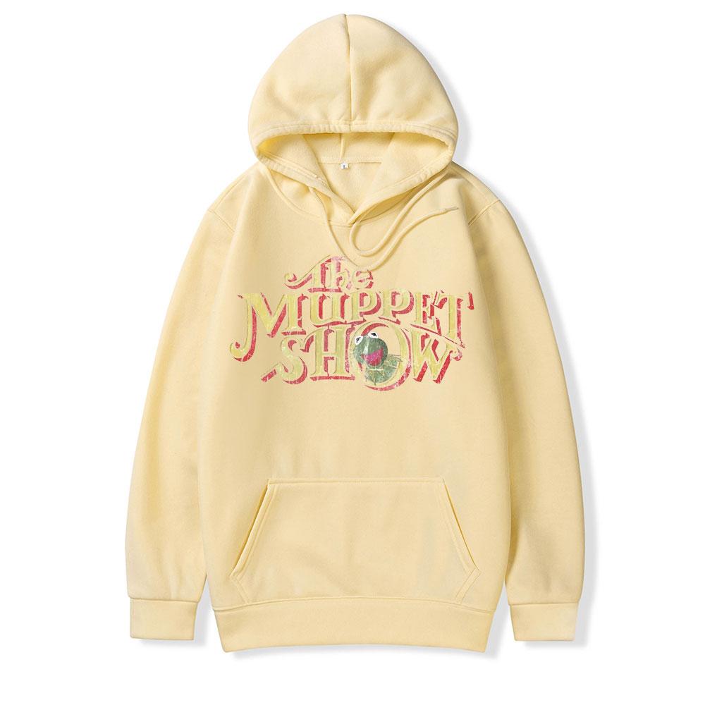 Vintage The Muppet Show Essential Hoodie Funny Cute Frog Graphic Print Sweatshirt Streetwear Men Women Casual Oversized Hoodies