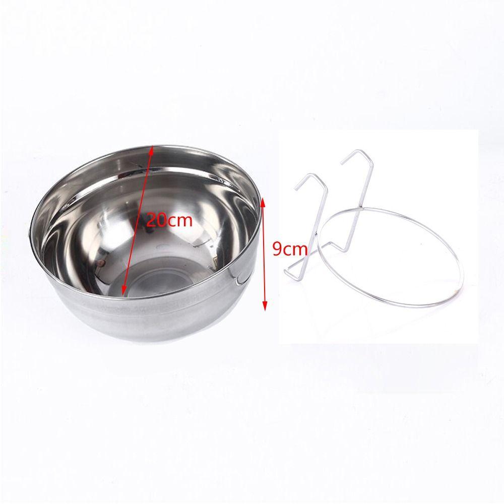 Stainless Steel Hang-on Pet Bowl Big Capacity Hanger Cage Cup Durable Pet Feeding Tool Cat