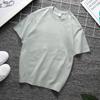 Zirunking Long-staple Cotton Short-sleeved T-shirt Unisex Top Youth Casual Solid Color Loose Round Neck Half-sleeved Top CHANGRONG
