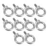 10Pcs M6 Stainless Steel Lifting Ring Eye Bolt Heavy Duty Marine Grade Ring Screw Bolts