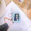 New Mini Photo Album 1 Inch 2 Inch Transparent Photo Album Keychain Pocket ID Photo Storage Business Card Organizer Holder