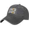 Well Behaved Women Make History Graphic Washed Baseball Cap Casual Distressed Dad Hat Unisex