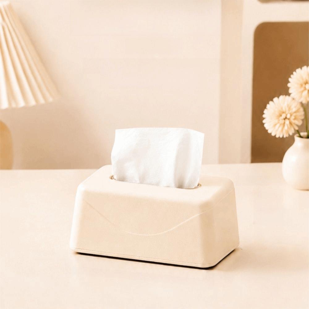 Elegant Tissue Storage Box Large Opening Desktop Tissue Dispenser Napkin Container Office Use