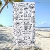 Happy Puppy Holiday Beach Towel Patterned Sunscreen And Windproof Suitable For Swimming Pool Camping Travel