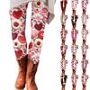 Women's Pants Valentine's Day 3D Printed Stretch Soft Leggings Casual Home Pajama Pants
