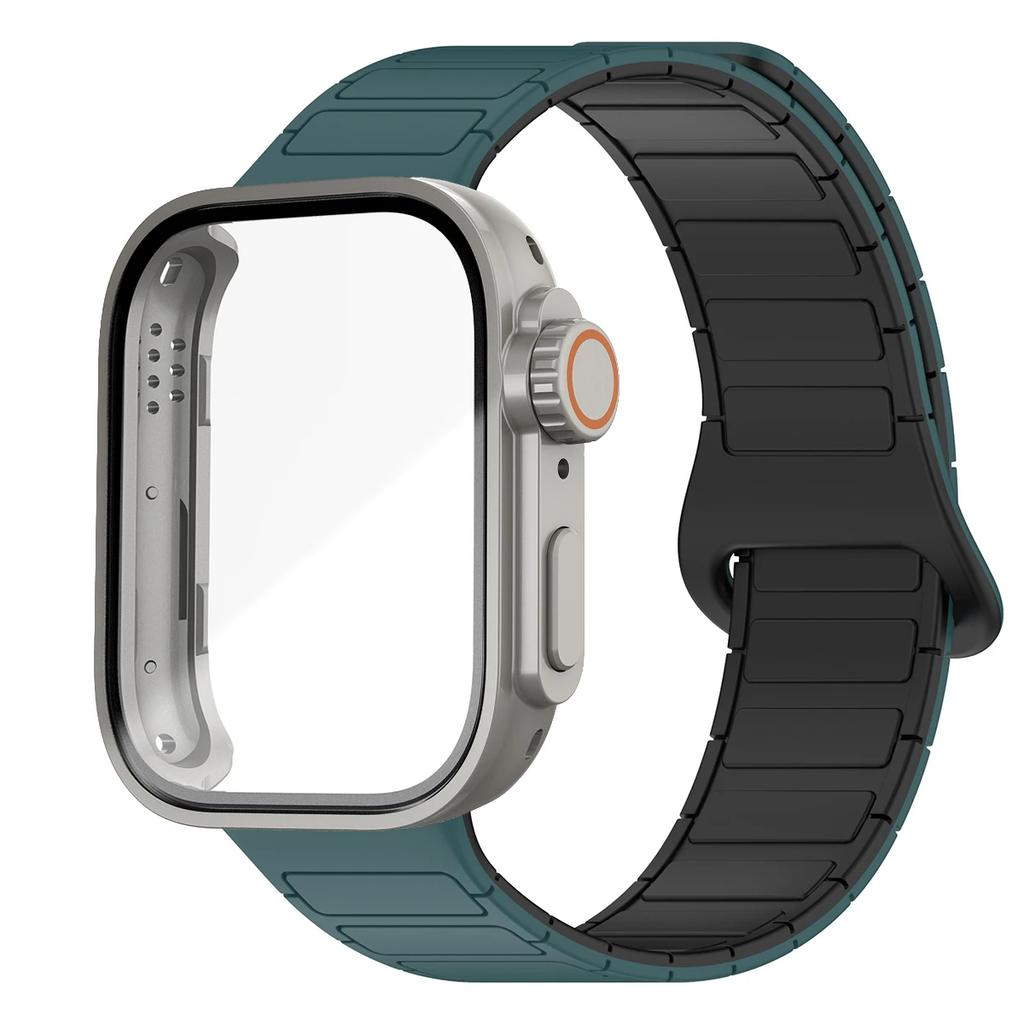 Case+Magnetic Sport Band for Huawei Watch Fit 3 Bracelet Anti Sweat Soft Silicone Wristband Breathable Dual Color Strap