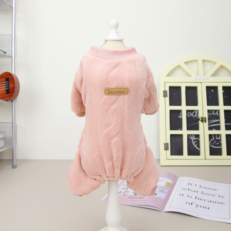 Домашний любимец Четырехногий свитер Кошка Собака Одежда Осень и зима Новый цельный костюм Домашний любимец Жареное тесто Твисты Четырехногий пиджак Собака Пижама