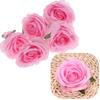 Rose Head Artificial Flowers for Decoration Compositions 5 pcs - Pink