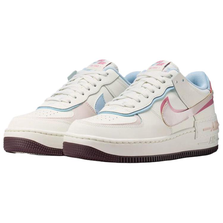Nike Air Force 1 Shadow Кожаная Амортизация Низкие Скейтбордические Кроссовки Женские Белые IQ9803-161
