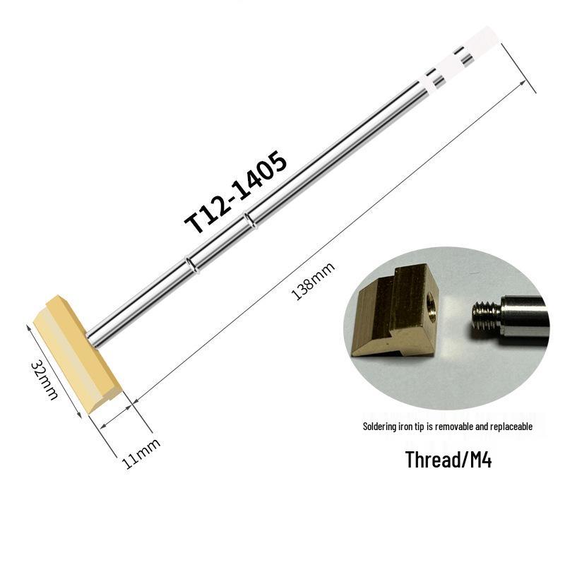 Паяльное жало T12, тип долота - Широкое, Увеличенное, Плоское, тип лопатки