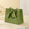 Green, Handheld Gift Bag, Companion Gift Packaging Bag, Light Luxury, Clothing, Candy, Storage, White Card Paper Bag