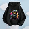 Graffiti Cool Cat Cartoon Printed Kids' Hoodie, Let Children Wear Personality-Filled Hip-Hop Playful Fashion Sense
