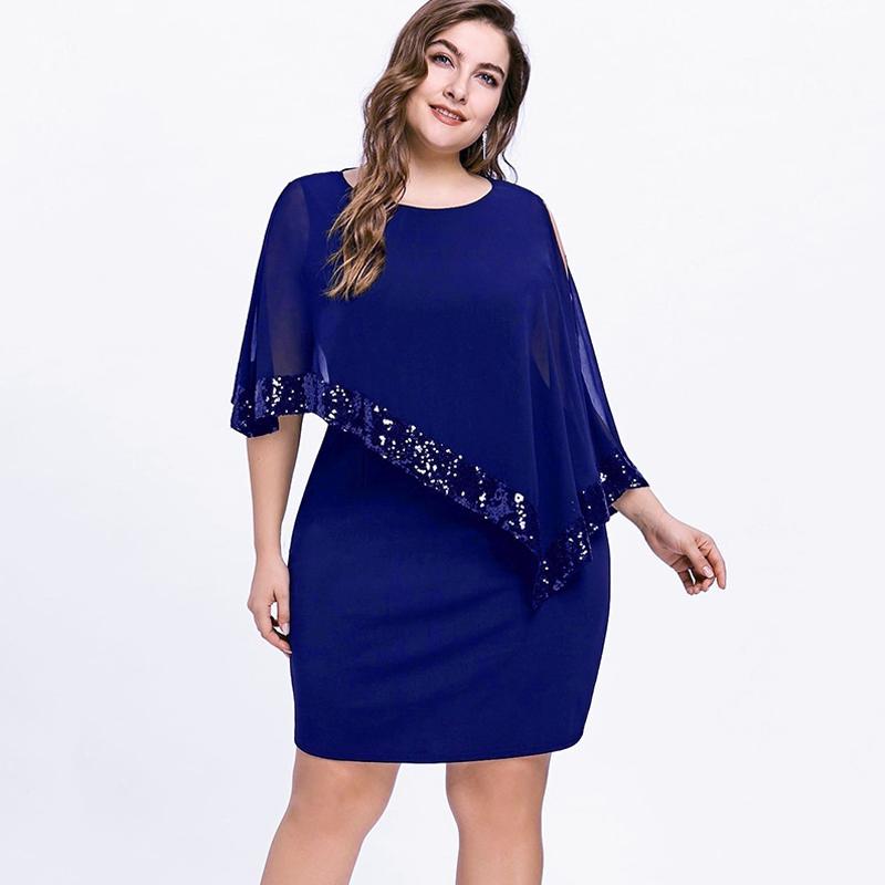2024 женское платье больших размеров с открытыми плечами, асимметричное шифоновое платье без бретелек с блестками