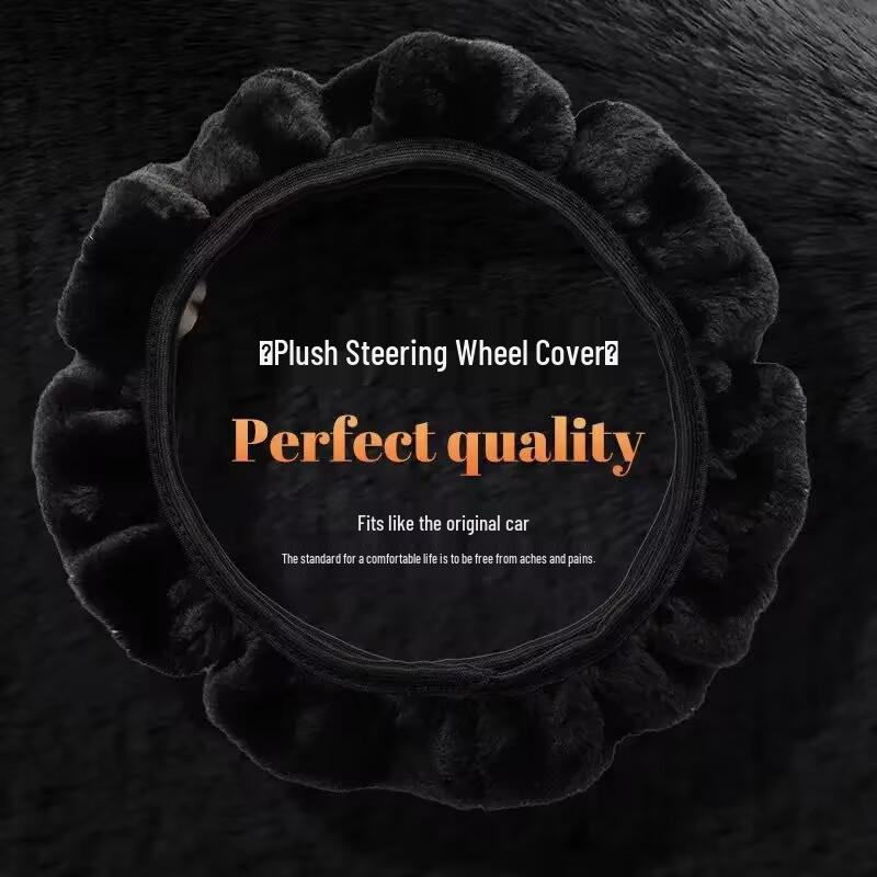 Chery QQ Ice Cream Plush Steering Wheel Cover - Winter Edition