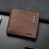 Мужской короткий кошелек бифолд из ПУ кожи, держатель для кредитных ID карт, кошелек большой вместимости, мужской кошелек премиум-класса с отделением для монет на молнии