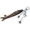 Multi Jointed Fish Hook Key Chain Simulation Backpack Pendant Creative Keychain Pendant  Gifts