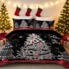3-piece Christmas Tree Printed Coreless Bedding Set, Soft and Comfortable, Suitable for Various Sizes of Dormitory Bedrooms