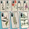 Ботанические рисунки цветы чехол для Xiaomi Redmi 12C 13C 14C 10C Redmi Note 13 Pro 14 12 11 9 10 9S 10S 11S 12S крышка