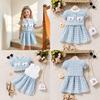 Милые комплекты для девочек Весна/Лето Детское пальто с бантом и рукавами-фонариками + Платье без рукавов