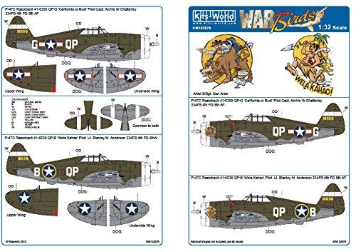 Platz KW132076 ВВС США Thunderbolt Leatherback Калифорния или Кахао [1/32 Бюст/Декаль Wela]