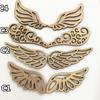 40pcs Angel Wings Log Color Wood Chips Non-porous Patch Children's Puzzle Materials