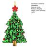 The Naughty Tree Christmas Ornament Humorous 2D Acrylic Green Tree Shaped Hanging Decor Funny