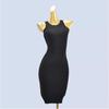 Niche Small Round Neck off-the-Shoulder off-Shoulder Sleeveless Vest Dress Slim Fit Sheath Soft Comfortable Knitted Skirt Women Clothes