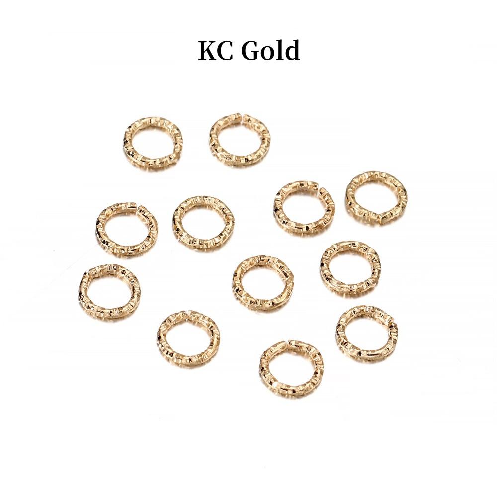 30-100pcs/lot 8-20 mm Gold Jump Rings Round Twisted Split Rings Connectors For Diy Jewelry Finding Making Supplies