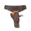 TOURBON Pistol Holster, Genuine Leather, with Bullet Belt, Revolver Gun Holster, Revolver Gun Belt