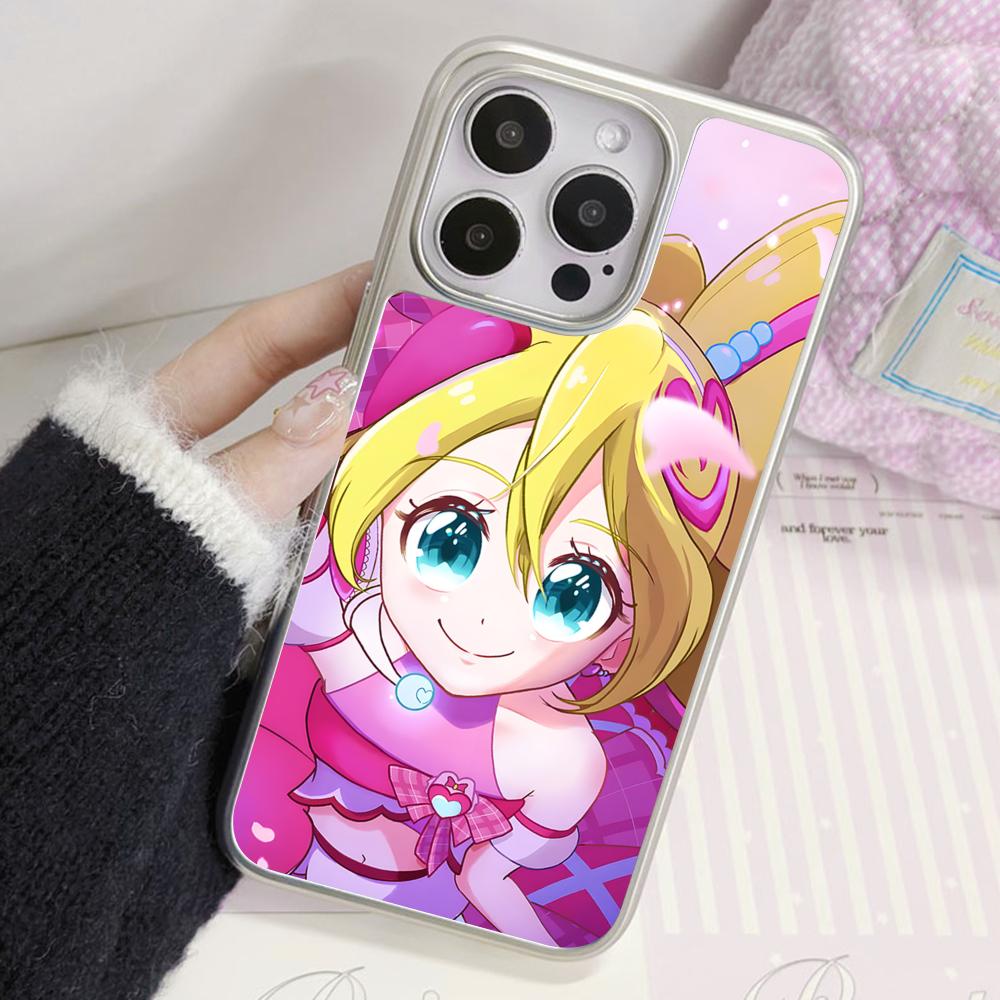 Чехол для мобильного телефона Sakura Uta Cure Idol с серебряным покрытием для iPhone 17 16 15 14 13 12 11 Air Pro Max Plus Цветная крышка