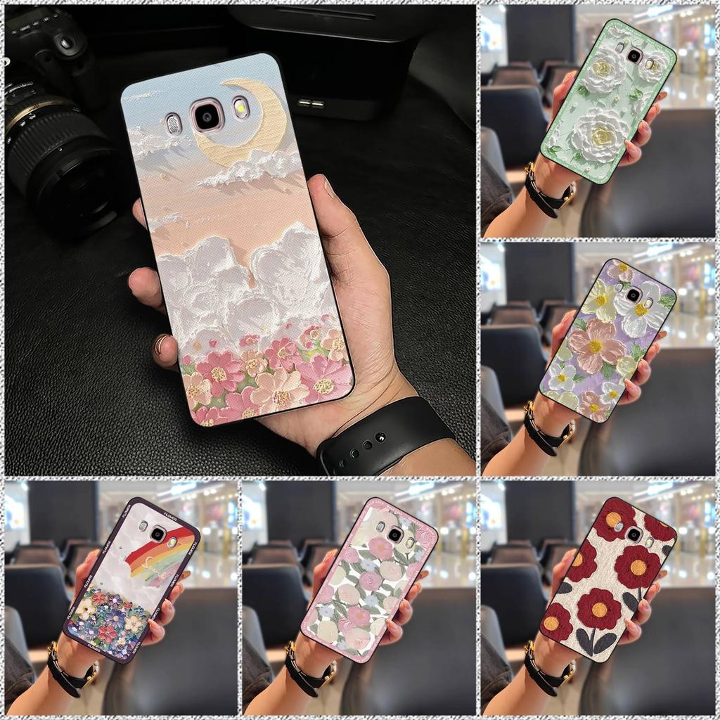 Flower Dirt-resistant Phone Case For Samsung Galaxy J510/J5 2016/J5108 TPU Back Cover Shockproof Cute Fashion Design