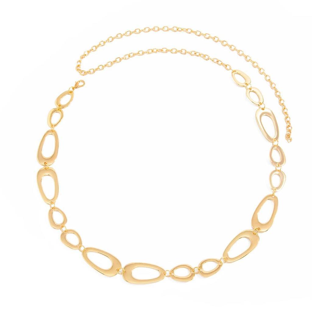 SHIXIN Minimalist Hollowed Geometry Waist Belly Chain Women Bohemian Sexy Summer Bikini Adjustable Body Chain Belt Accessories