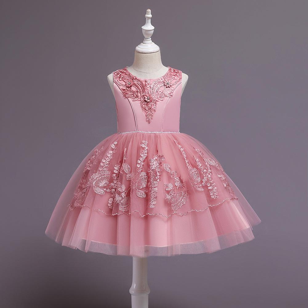 Children's Dresses Dresses Middle and Large Children Piano Performance Dresses Mesh Princess Tutu Girl's Dresses Birthday Evening Gowns