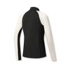 Fila Fitness Casual Simple Versatile Elastic Comfortable Spliced Half-Zip Knitted Long Sleeve T-Shirt Women Tops A11W541205FBK