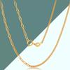 Real 18K Gold Ab Chain Versatile Fashion Style Genuine Necklace Can Be Paired with Pendant Women's Boutique Jewelry