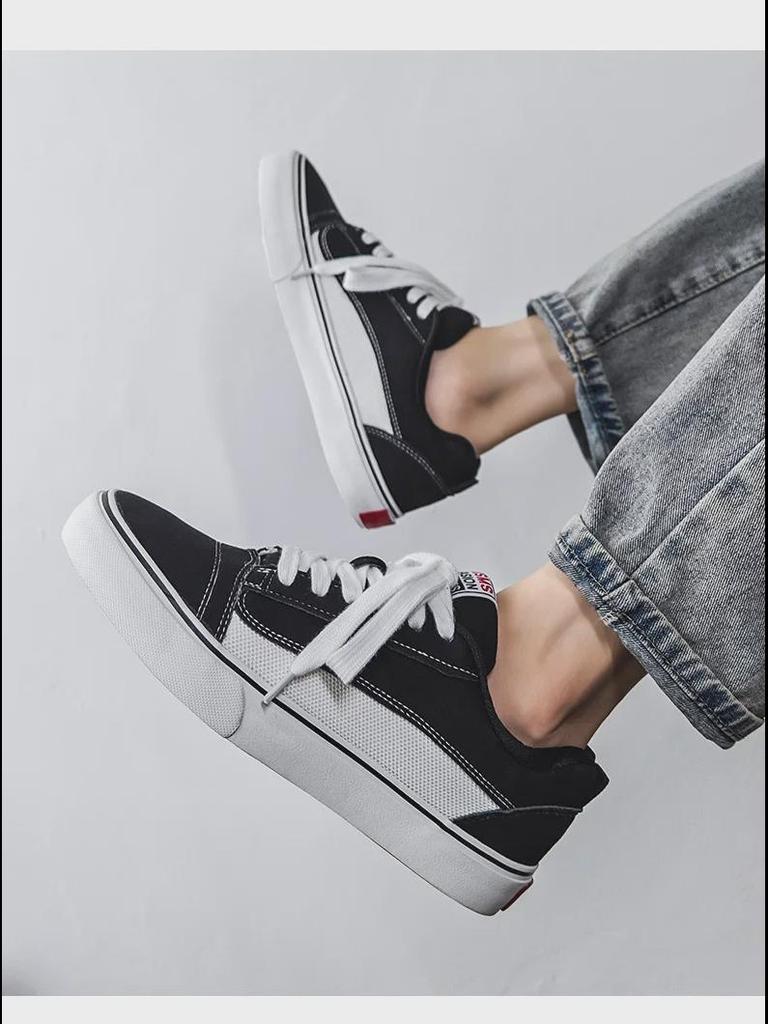 Осенняя обувь унисекс из парусины 2024 года для пар — модные повседневные спортивные уличные кроссовки