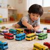 Новый 4-цветный маленький автобус oyuncak araba car mini plastic тянущийся назад Tayo Gani Lani Rogi модель автобуса для детей рождественский подарок