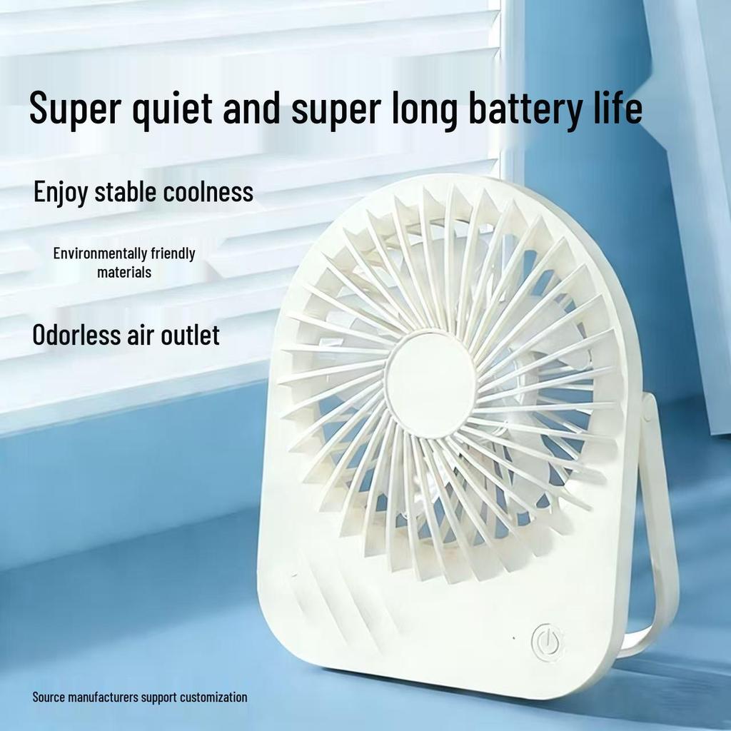 Ultra-Thin Quiet Desktop USB Rechargeable Portable Mini Fan for Office & Dorms