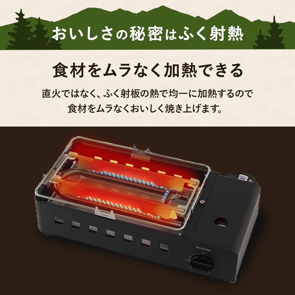 Кассетная плита Iris Ohyama Робатаяки для домашнего использования Якитори Хамаяки Гриль Хамаяки на древесном угле IGC-R1-H