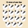 15 шт./набор Ручная надпись Неедл Рисование Ручка Пигмент Лайнер Микрон Ручка 005 01 02 03 04 05 Кисть Файнлайнер Эскиз Арт Маркеры