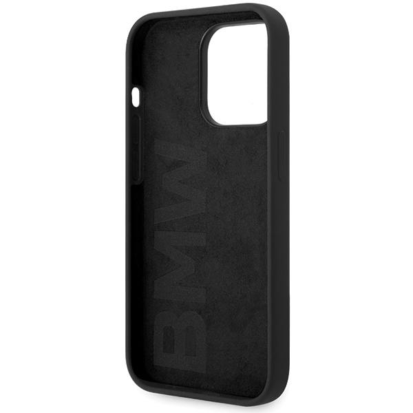 Etui do iPhone 15 Pro Max BMW Silicone Metal Logo Czarne